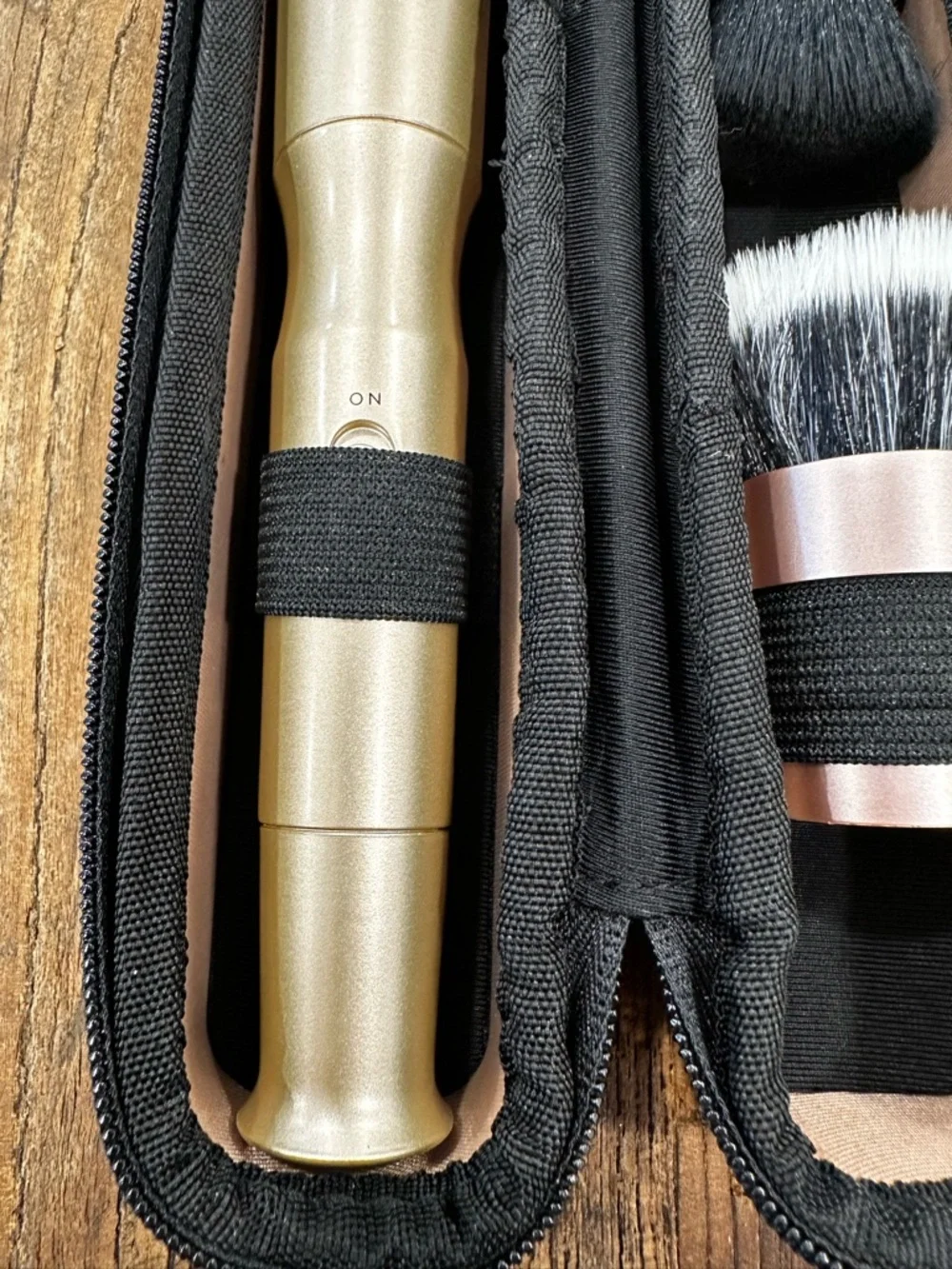 Travel Retractable Makeup Brush Set - Champagne Gold & Rose